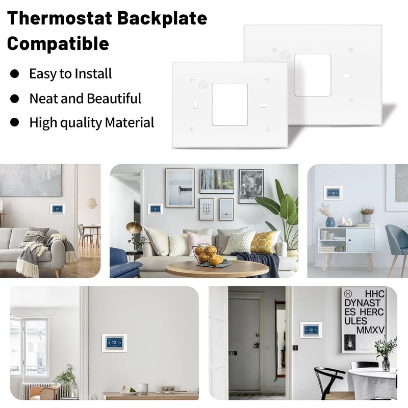 Thermostat Wall Plate Compatible with THP2400A1027W Honeywell Home Thermostat Coverplate