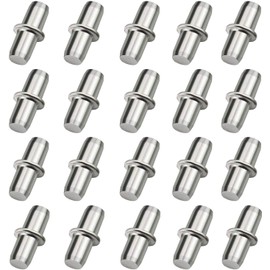 100 Pcs Shelf Pins 5mm Shelf Holder Support Pins Made from Nickel Plated Metal Material Shelf Pegs are Sturdy and Durable for Furniture Shelves Bracket