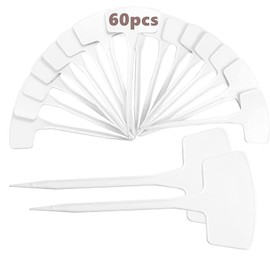 MAHIONG 60 PCS 11 Inch Large Plant Labels, Waterproof Plastic Plant Tags, Lengthen T-Type Tags Nursery Garden Labels for Gardens, Greenhouses, Yards