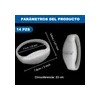 14 Pulsera Led Blanco Audiorítmica Para Fiestas 20 Cm Bodas