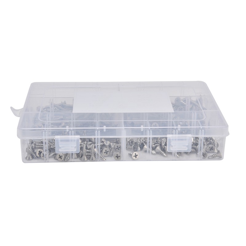 240Pcs Screws Boxed Stainless Steel Material Wear Resistant Corrosion Resistant