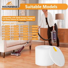 HOUSEMAX 2 Pack Foam & Felt Filters Replacement for Shark Rotator Powered Lift-Away NV650, NV650W, NV652, NV750W, NV751, NV651, NV752 Replace Part XFF650
