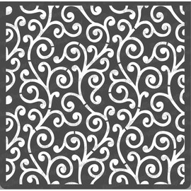 CrafTreat Swirl Pattern Stencils for Painting on Wood, Wall, Tile, Canvas, Paper, Fabric and Floor - Swirly Swirl Stencil - 6x6 Inches - Reusable DIY Art and Craft Stencils Pattern for Painting