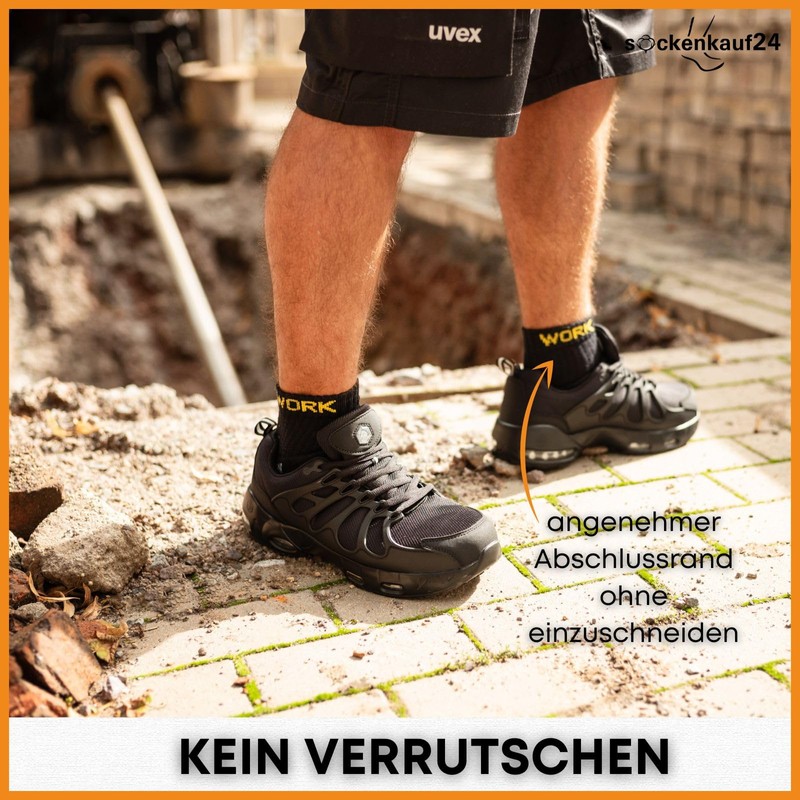 Sockenkauf24 10 Pairs Men's Work Socks Cotton Short Socks Work
