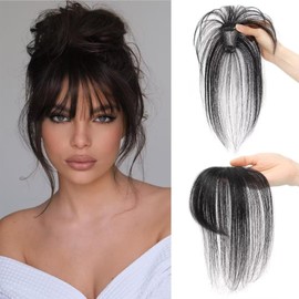 Fringe Hairpiece, Clip-In Fringe, Hairpiece, Real Hair Clip in Bangs with Clip, Hair Topper, Real Hair Fringe Bangs for Women, Pony Extension, Real Hair for Women