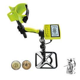 2xGold Coins Higher Accuracy Gold Detector-Upgraded DSP Chip;Gold Tester Anti-Interference;Waterproof Metal Detector for Adults Professional 5Mode-LCD Display;Lightweight Kids Metal Detector IP68 Coil