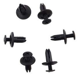 100 Pcs 6mm Dia Hole Black Door Plastic Rivets Retainer Clips Replacement for Most Cars 91512SM4003