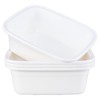 Kiddream 14 Quart Plastic Dish Pan, 4 Pack Wash Basin