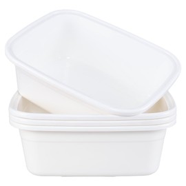 Kiddream 14 Quart Plastic Dish Pan, 4 Pack Wash Basin Sink Tub, White