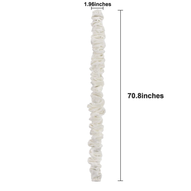 Chandelier Fabric Cord Cover 2 Pack Cream White Chandelier Chain