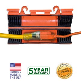 Maxx (2 Pack) - Heavy Duty Outdoor Extension Cord Safety Cover Connector and Weatherproof Electrical Protector – Orange