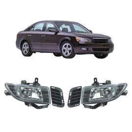 CONCEPT AUTOMOTIVE LIGHTS Replacement For 2006-2008 Hyundai Sonata Fog Lights Lamps with Assembly Set L&R Side