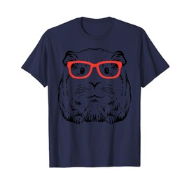 Guinea Pig Glasses Cute Hispter Cavy Nerd Pet Women Men Kids T-Shirt