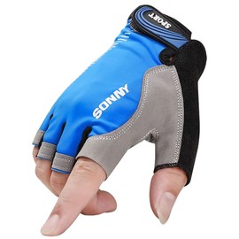 monoii c452 Trekking Gloves, Climbing Gloves, Trekking, Half Finger Gloves, Spring and Summer, Blue
