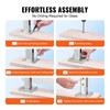 VEVOR Glass Clamp, 10 PCS Square Glass Railing Bracket for