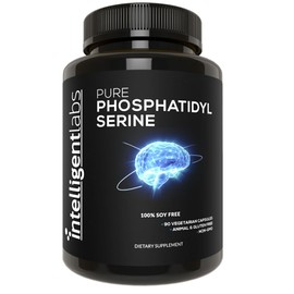 Phosphatidylserine 100 mg, 100 última intervensión de soja, mejor fosfatidilserina pura, laboratorios inteligentes                                    