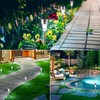 Joomer 12 Pack Solar Lights Outdoor Waterproof, Solar Pathway Lights