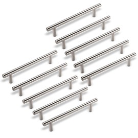 10 PCS T BAR 128MM BEDROOM KITCHEN CUP BOARD CABINET DOOR HANDLES W/SCREW Z097