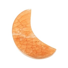 NKlaus Orange Selenite Crescent Moon 10 x 6 cm - Healing Stone for Energy Work, Meditation & Spiritual Cleansing, Ideal for Gemstone Charging, Feng Shui & Chakra Harmonisation