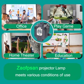 Zaofpsan V13H010L69 Replacement Projector Lamp for ELPLP69 Epson Powerlite Home Cinema 5030UBe 5030Be 5020 5030Ub 5025Ub 5020UBe 5020UB 5010E 5010,Powerlite Pro Cinema 6010 6020UB 4030 6030ub Bulb