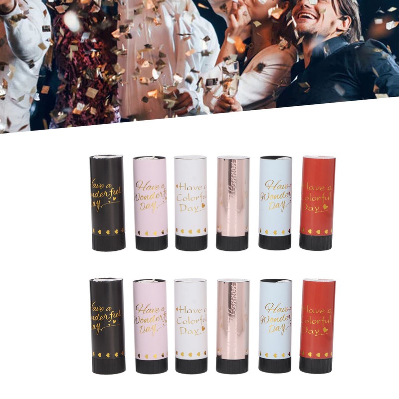 12Pcs Confetti Cannon Portable Mini Party Ambience Wide Application Confetti