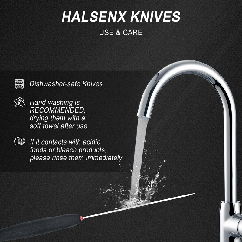 HALSENX Professional 6 Inch Skinning Knife - Non-Slip SoftGrip Handle