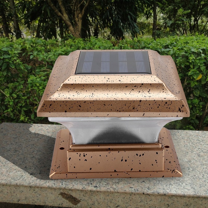 Solar Powered Garden Security Lamp Outdoor Waterproof Home Garden Post
