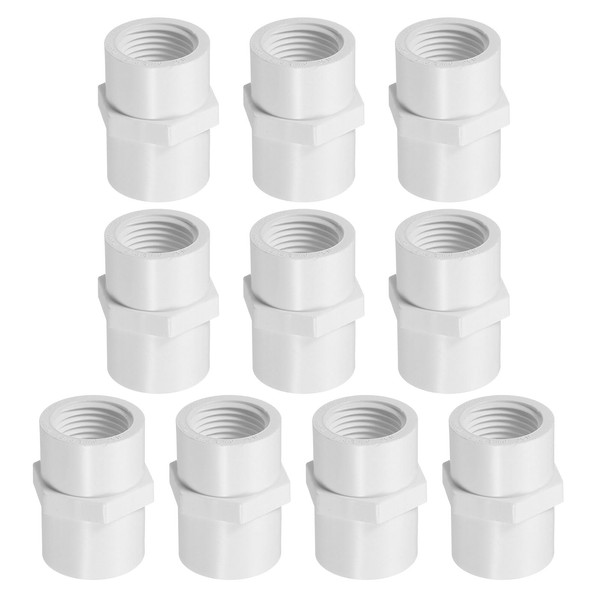 PATIKIL NPT1/2 PVC Female Adapter Pipe Fitting, 10 Pcs Furniture