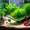 Betta Fish Leaf Pad,Plastic Plant Betta Hammock Leaf Bed,Simulating The