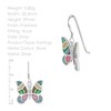 Tuscany Silver Multi Colour Shell Butterfly Drop Earrings