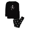 Leveret Black Skeleton 2 Piece Pajama Set 100% Cotton 12-18
