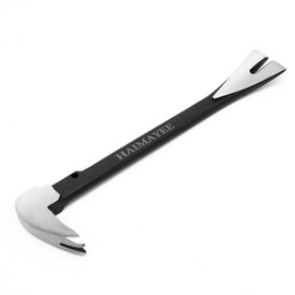 Precision Iron Nail Iron Crowbar Nail Slots Chisel Scraper Crowbar Made of Forged Carbon Steel 250 mm Bend-Resistant