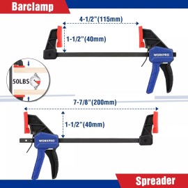 Workpro 8 Piece F Clamp And Spring Clamp Set With Powerful Clamping Force