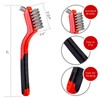 3pcs Wire Brushes for Cleaning Rust, Nylon/Brass/Stainless Steel Bristles with
