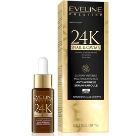 (에블린 코스메틱)에블린 24K 골드 스네일캐비아 안티 링클 세럼-앰플 18ml Evelyn 24K Gold Snail Caviar Anti-Wrinkle Serum-Ampoule 18ml