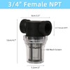 Liebemode 3/4" Female NPT Inline Strainer with 100 Mesh Stainless