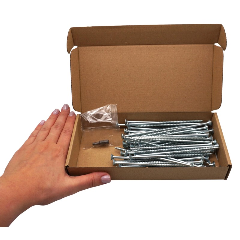 SKIR'CO Pack of 60 Galvanised Steel Wood Screws 5.0 x