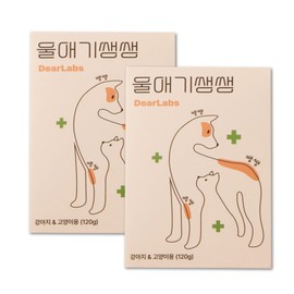 Deer Labs Puppy Cry, Senior Dog Eyes, Skin, Joints, Immunity, Intestinal Comprehensive Nutrients, 60 tablets, 2 units / 디어랩스 강아지 울애기쌩쌩 노견 눈 피부 관절 면역 장 종합영양제, 60정, 2개