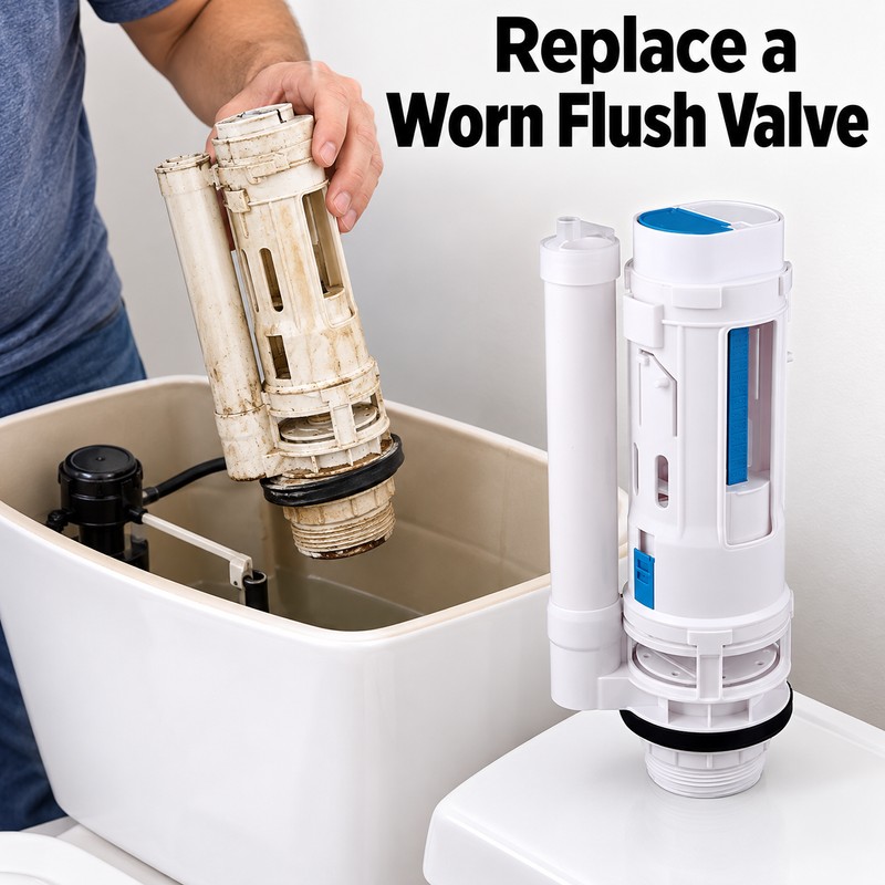 Dual Flush Toilet Tank Valve – Split Push Button Flush