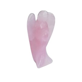 Sunshcat Natural Rose Quartz Healing Crystal Prayer Guardian Angel Statue,2 Inchs Carving Pocket Palm Crystals and Healing Stones Figurines Decoration