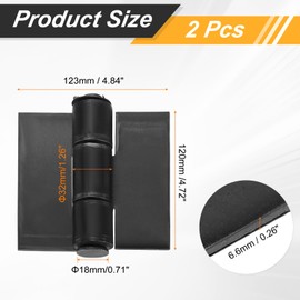 uxcell 2 Pack Heavy Duty Weldable Hinges, 4.72" x 4.84" x 0.26" Weld on Butt Hinge Corrosion and Rust Resistant Folding Metal Gate Hinges for Trailer Doors