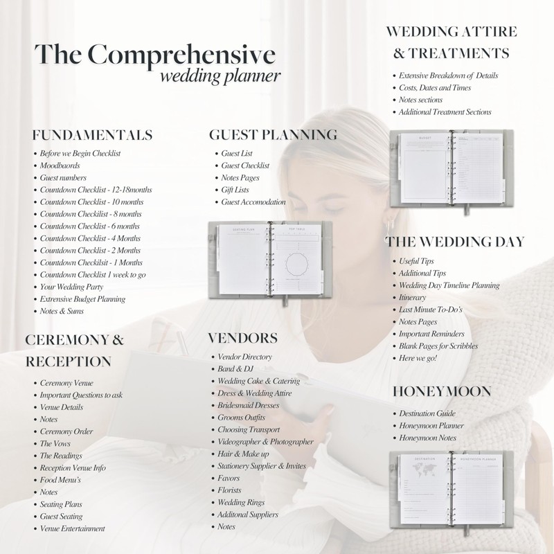 Award Winning Elegant Wedding Planner Binder and Organizer for the