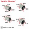 2MPLASTIC Rear Control Arm Bushing For MAZDA CX-7 CX7 2007-2012