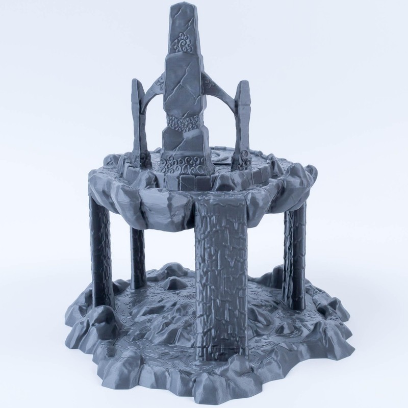 3D Vikings Elfenreich Floating Island with Ritual Altar, Scale 28/32