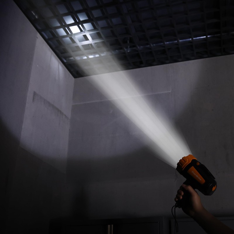 EverBrite Powerful Rechargeable Spotlight, 500lm LED Flashlight with Adjustable Stand,