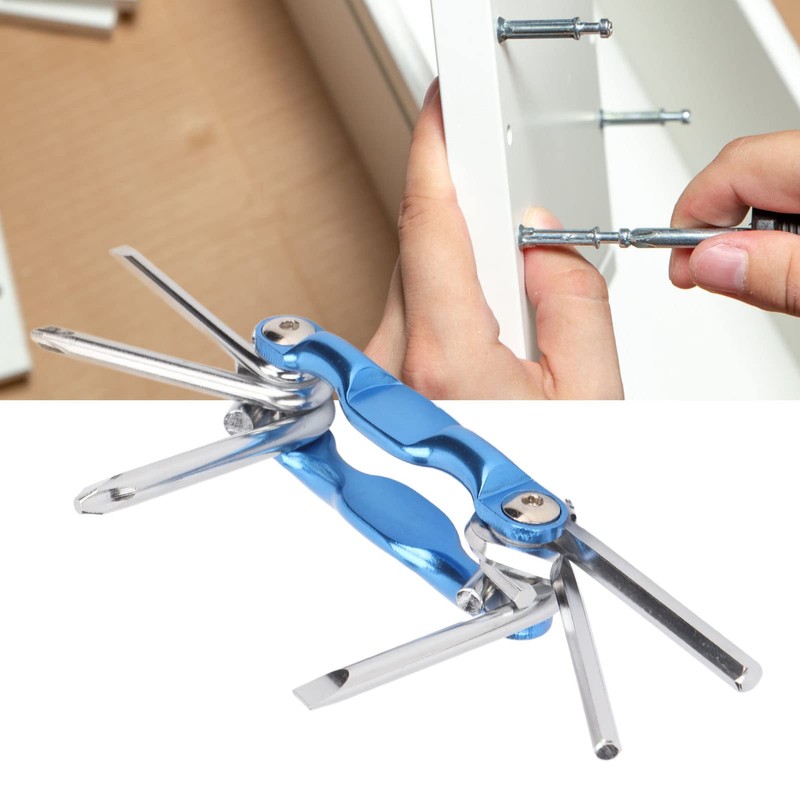 2Pcs 6 in 1 Screwdrivers,Ergonomic Handle Strong High Carbon Steel