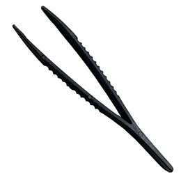 Black Plastic Tweezers for Quartz Electronic Components 125 mm Watchmaker Repair Tool