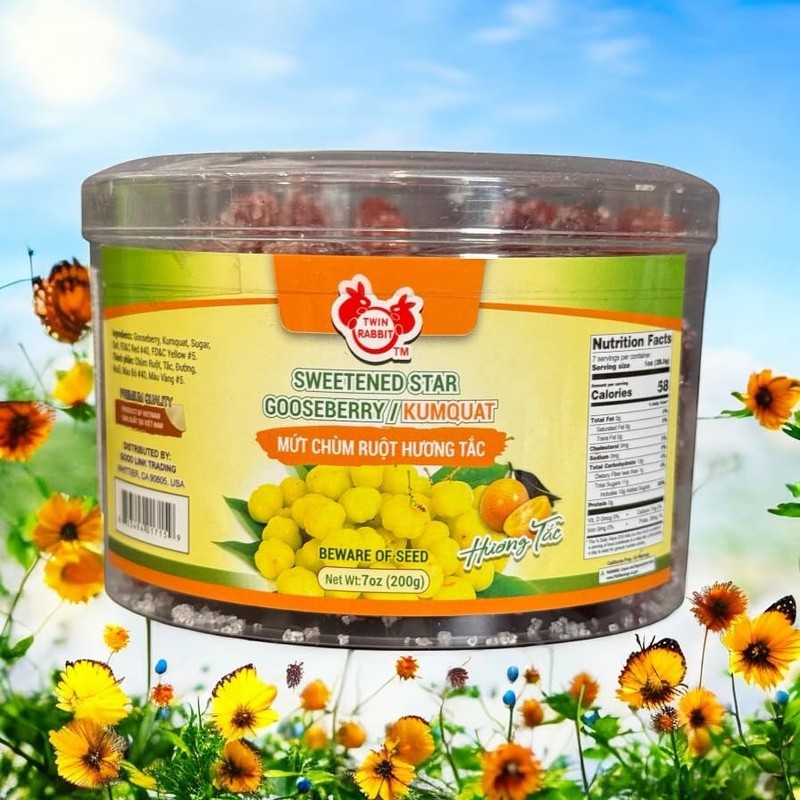 Dried Fruit Snack Group (2 PACKS, KUMQUAT GOOSEBERRY)