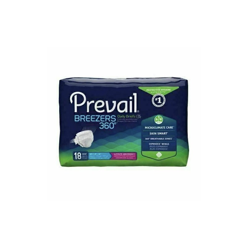 Incontinence Brief Unisex Adult Size 2 Count of 18 By