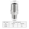 sourcing map 304 Stainless Steel Hex Reducer Pipe Fitting 1/4